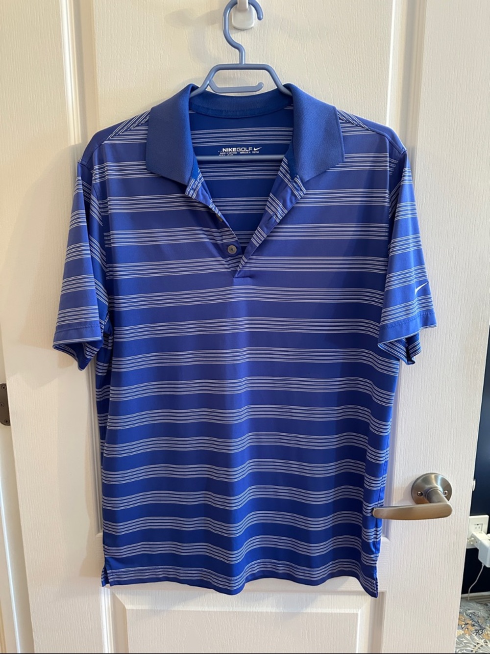 Striped Nike golf polo
